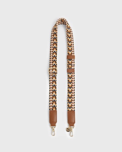 Webbing Bag Strap (Camel/Black)