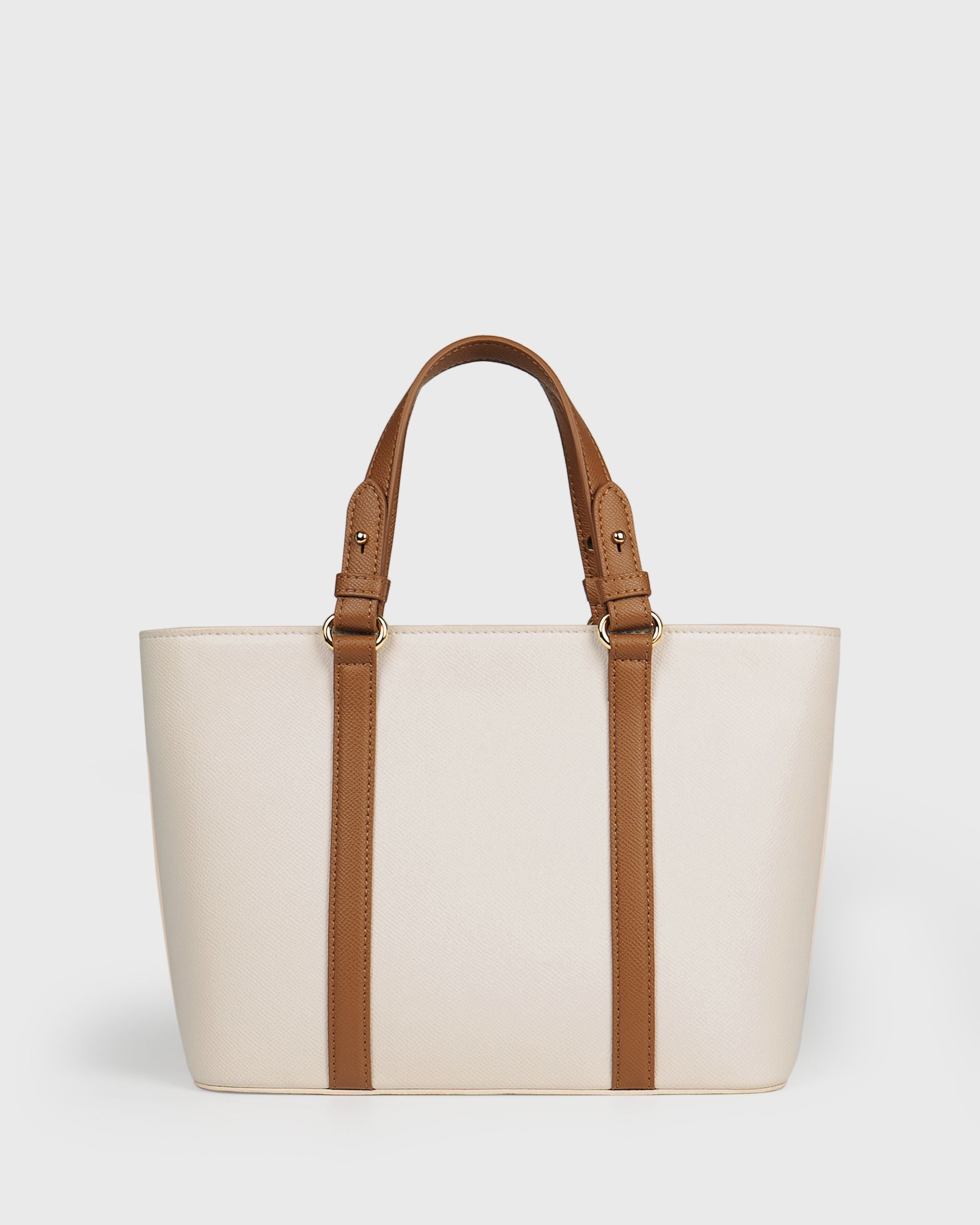 Hanna Top Handle (Cream), Vegan Leather, Side View 2