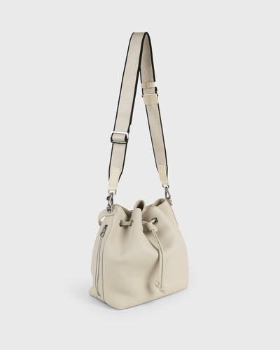 Webbing Bag Strap (Cream/Silver)