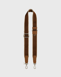 Webbing Bag Strap (Chocolate/Silver)