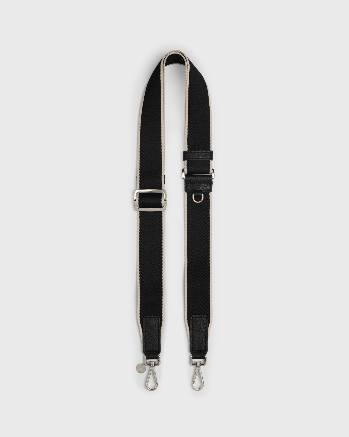 Webbing Bag Strap (Black/Silver)