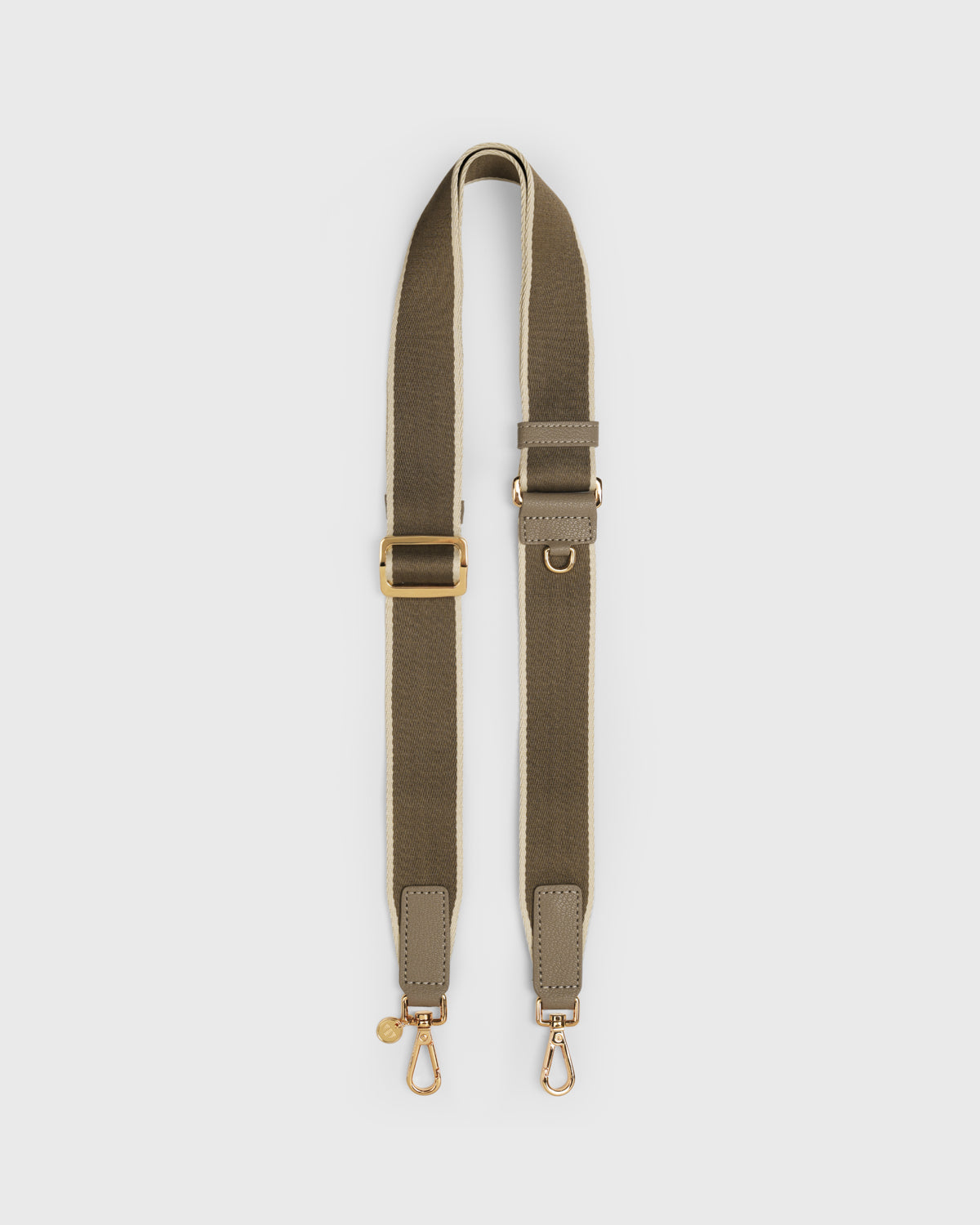 Webbing Bag Strap (Taupe/Gold)