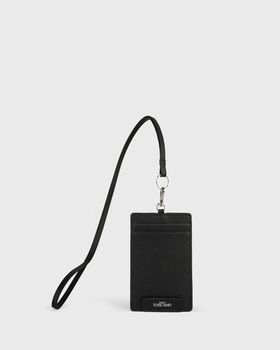 Calla Dual-use Cardholder with Lanyard (Black)