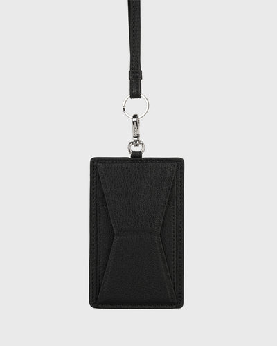 Calla Dual-use Cardholder with Lanyard (Black)