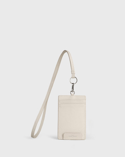 Calla Dual-use Cardholder with Lanyard (Cream)