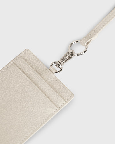 Calla Dual-use Cardholder with Lanyard (Cream)