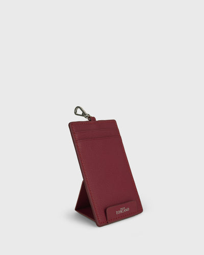 Calla Dual-use Cardholder with Lanyard (Cherry)