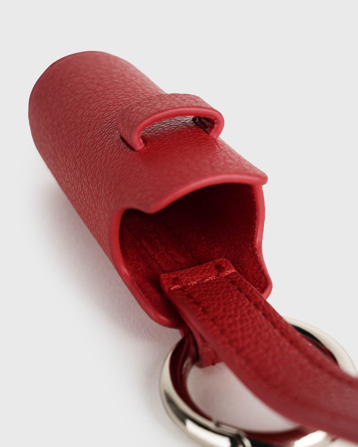 Calla Lipstick Holder (Scarlet) | Silver Ring