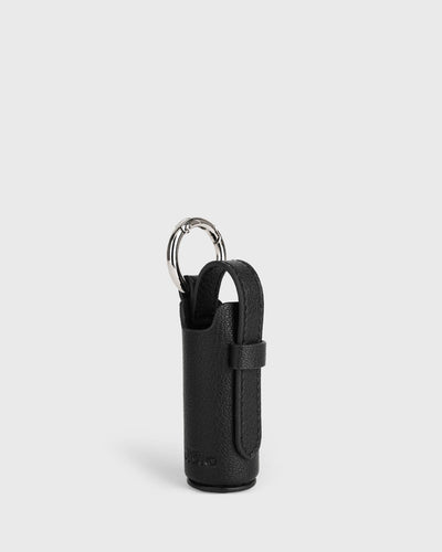 Calla Lipstick Holder (Black) | Silver Ring