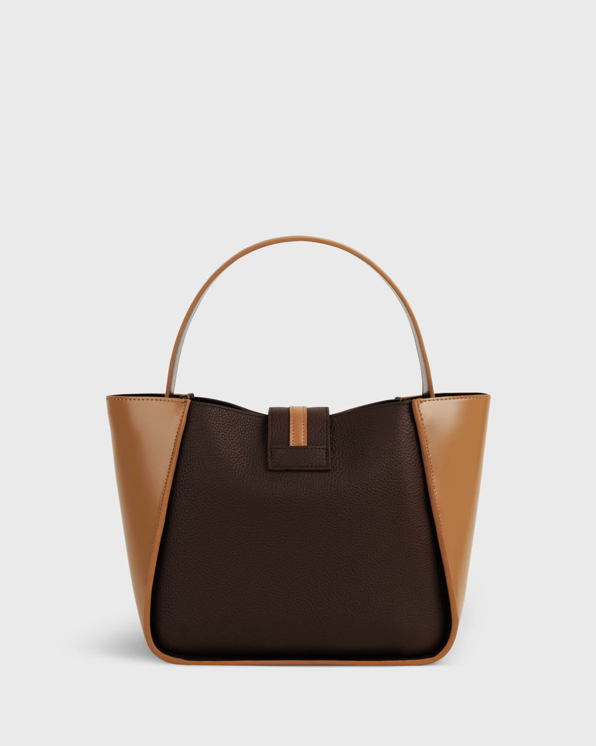 Mahjong Trapeze Bag (Espresso/Toffee) - Tocco Toscano
