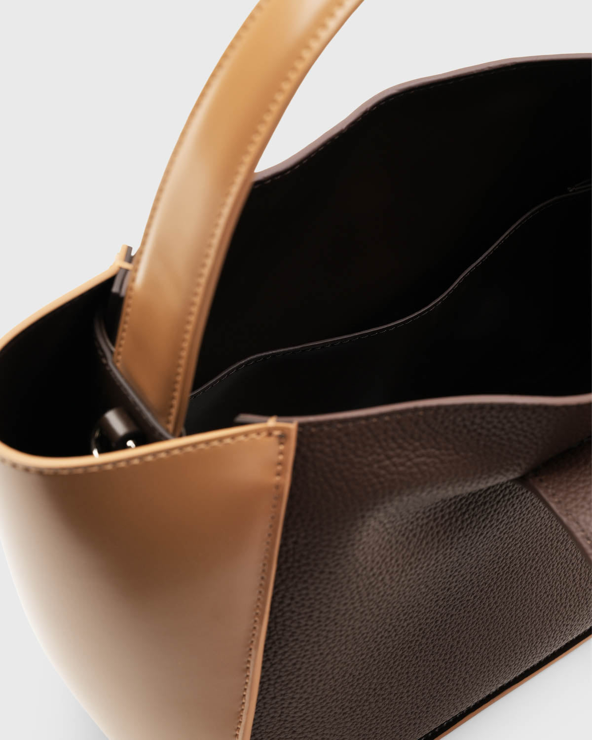 Mahjong Trapeze Bag (Espresso/Toffee) - Tocco Toscano