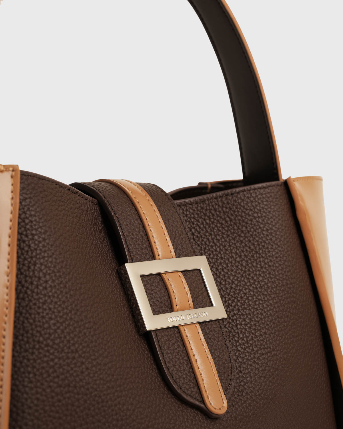 Mahjong Trapeze Bag (Espresso/Toffee) - Tocco Toscano