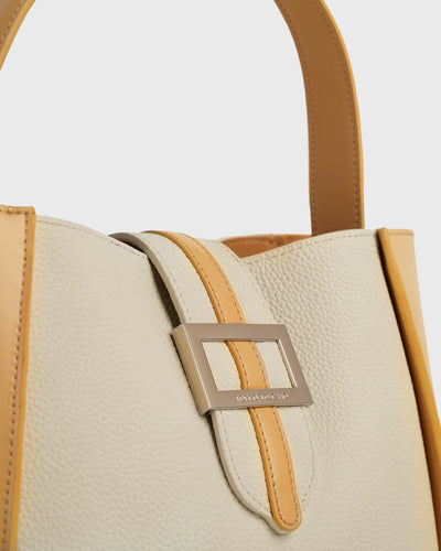 Mahjong Trapeze Bag (Cream/Maize)