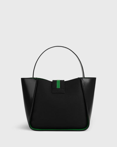 Mahjong Trapeze Bag (Black/Bold Green)