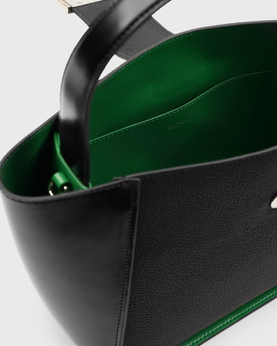 Mahjong Trapeze Bag (Black/Bold Green)