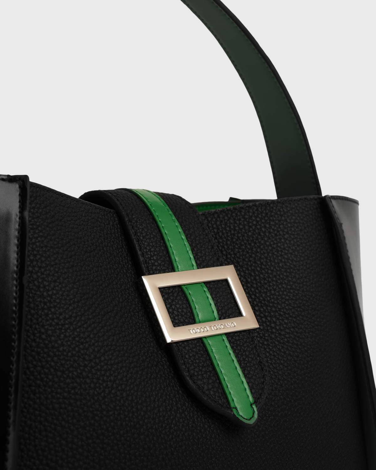 Mahjong Trapeze Bag (Black/Bold Green)