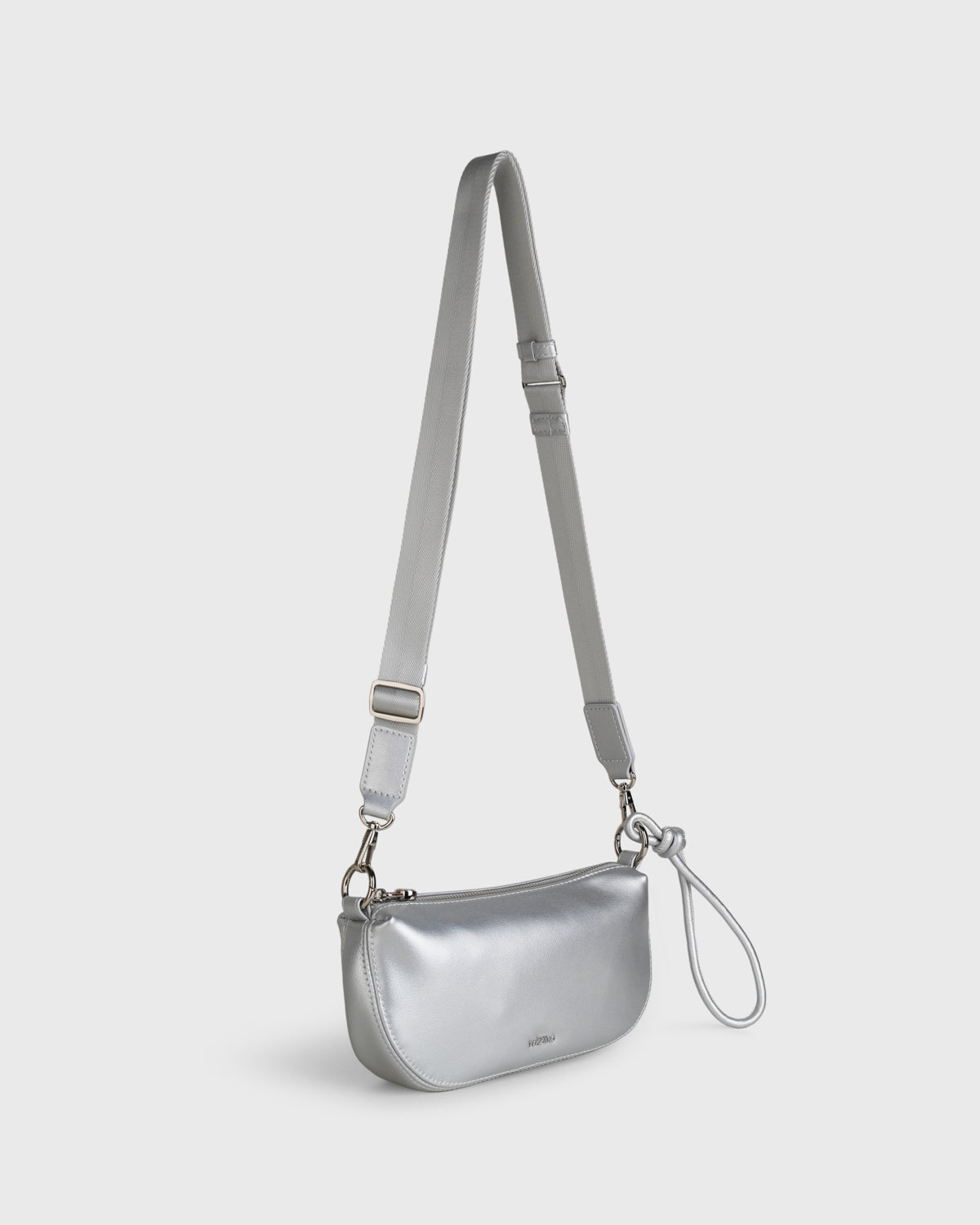 Juni Crossbody Pouch (Silver) - Tocco Toscano