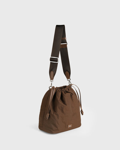Sonya Ruched Bag (Chocolate)