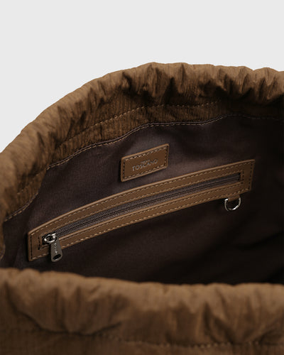 Sonya Ruched Bag (Chocolate)