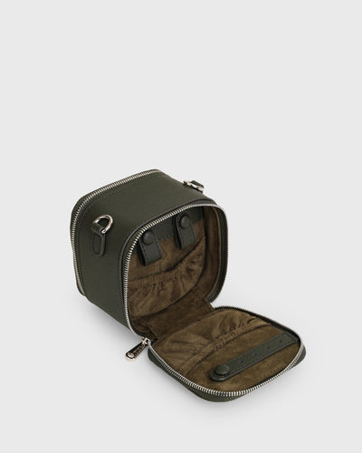 Elle Jewellery Case (Dark Moss)