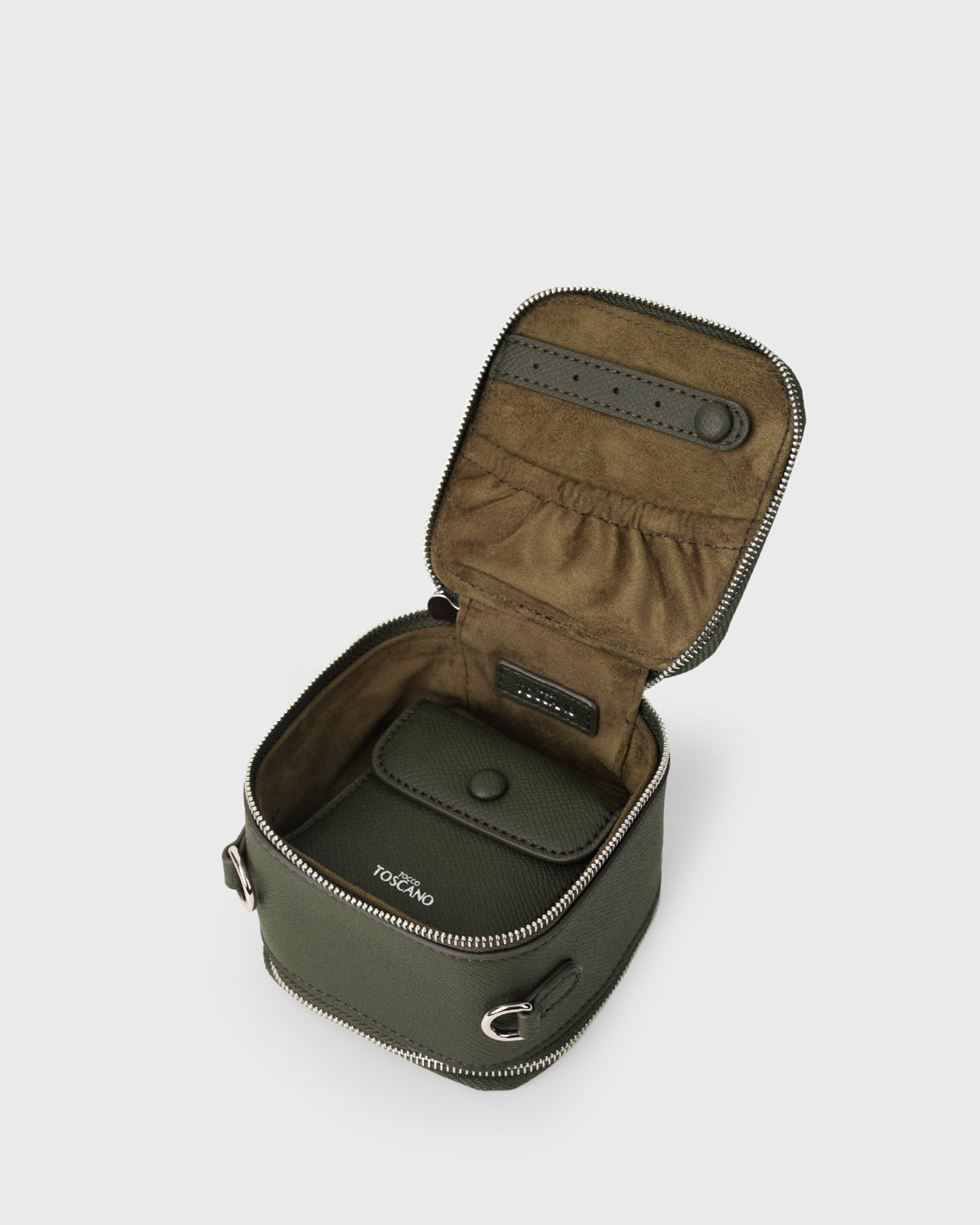 Elle Jewellery Case (Dark Moss)