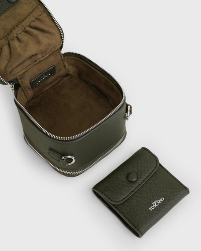 Elle Jewellery Case (Dark Moss)