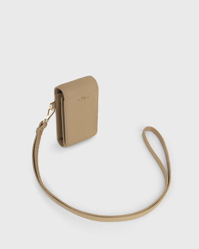 Marlows Dual Lipstick Holder with Lanyard (Taupe)