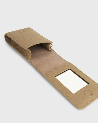 Marlows Dual Lipstick Holder with Lanyard (Taupe)