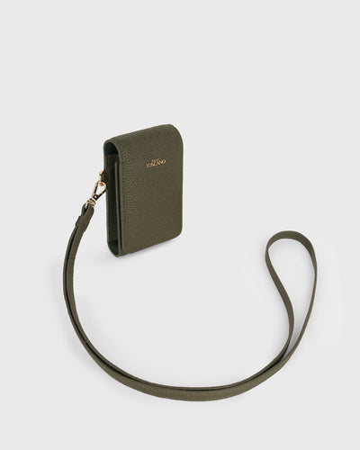 Marlows Dual Lipstick Holder with Lanyard (Olive)