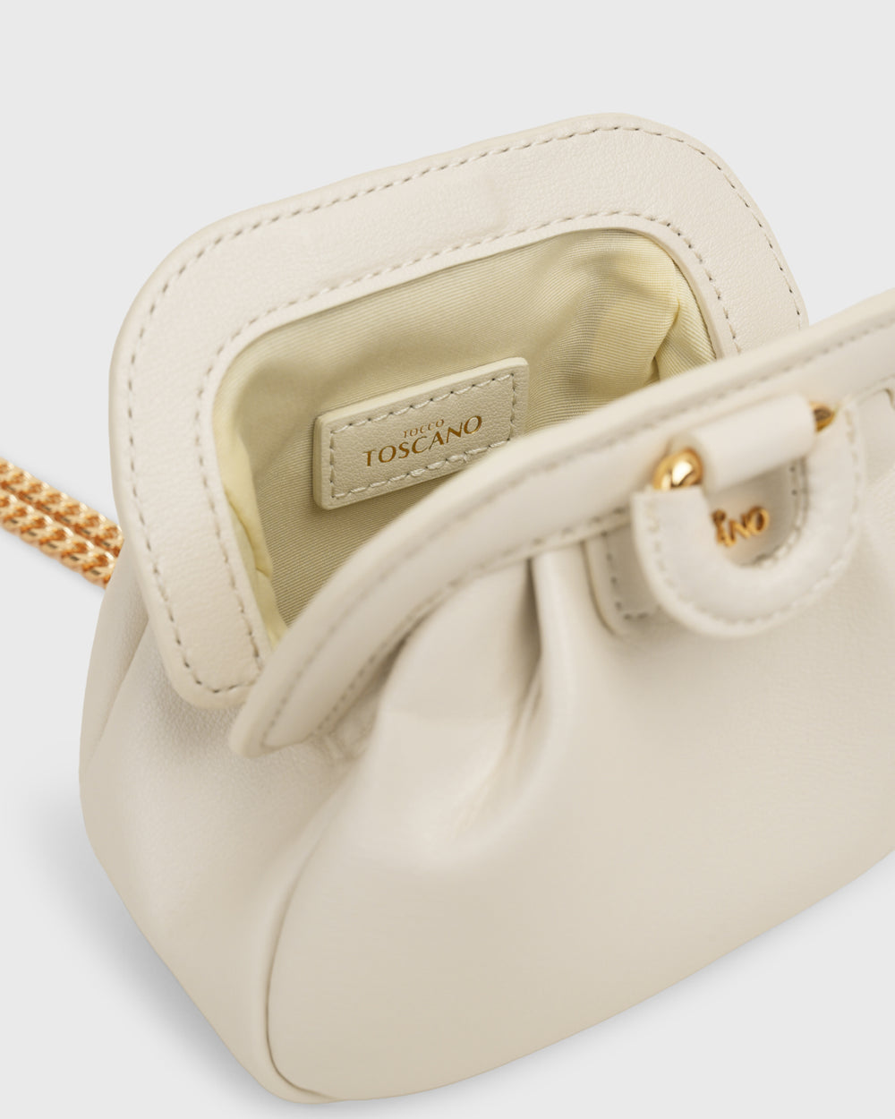 Orla Frame Purse (Cream)- Tocco Toscano