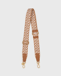 Webbing Bag Strap (Camel/White)