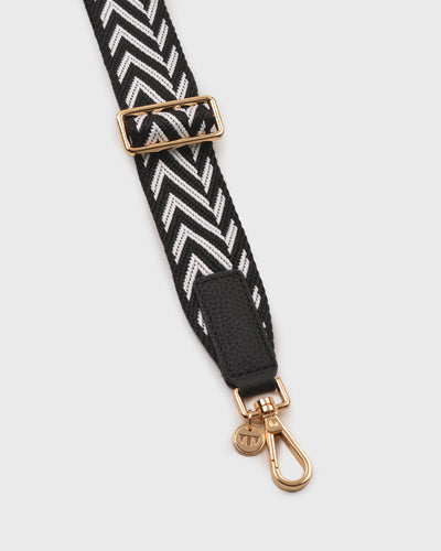 Webbing Bag Strap (Black/White)