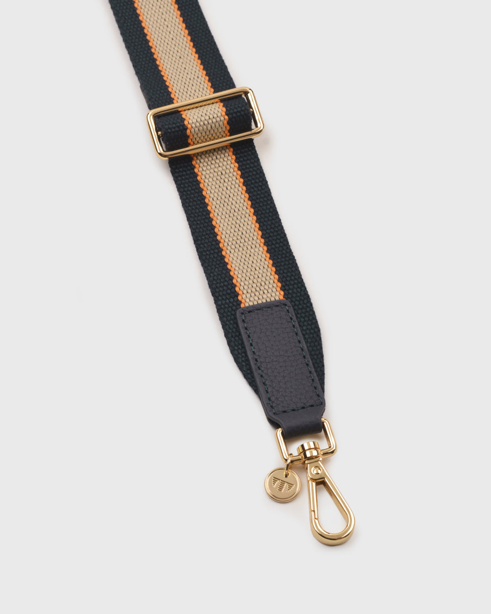 Webbing Bag Strap (Navy/Sand) - Tocco Toscano