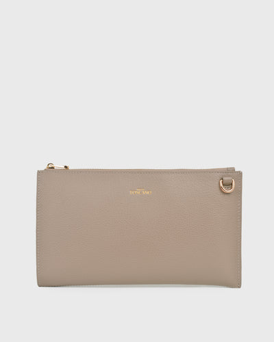 Aimee Wristlet Clutch (Taupe)
