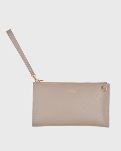 Aimee Wristlet Clutch (Taupe)