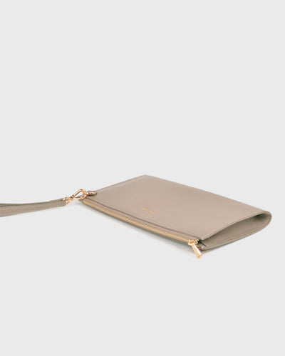 Aimee Wristlet Clutch (Taupe)