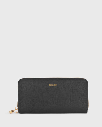 Aimee Zip Around Long Wallet (Black)