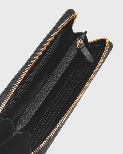 Aimee Zip Around Long Wallet (Black)