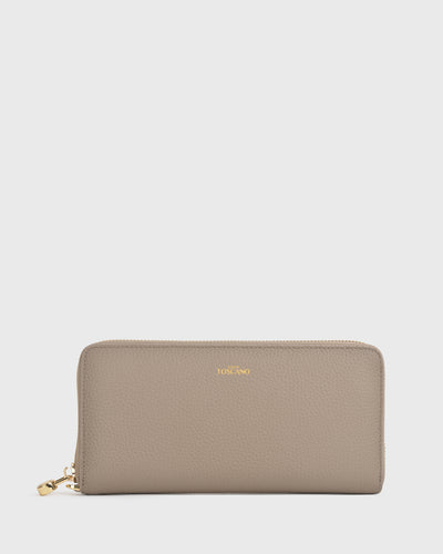 Aimee Zip Around Long Wallet (Taupe)
