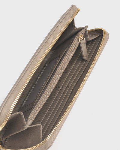 Aimee Zip Around Long Wallet (Taupe)