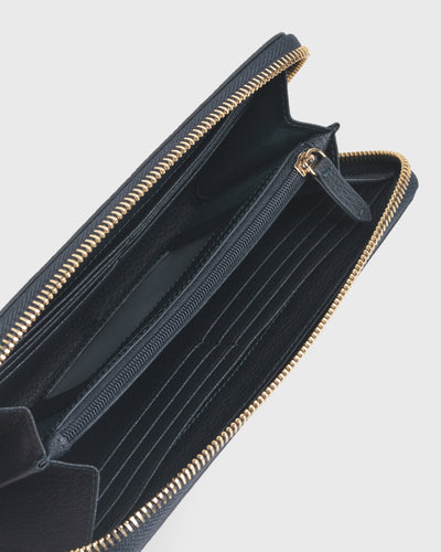 Aimee Zip Around Long Wallet (Navy)