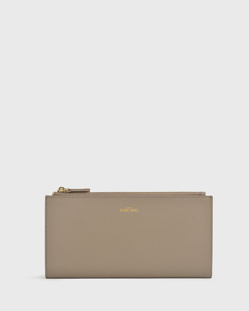 Aimee Long Wallet (Taupe) - Tocco Toscano