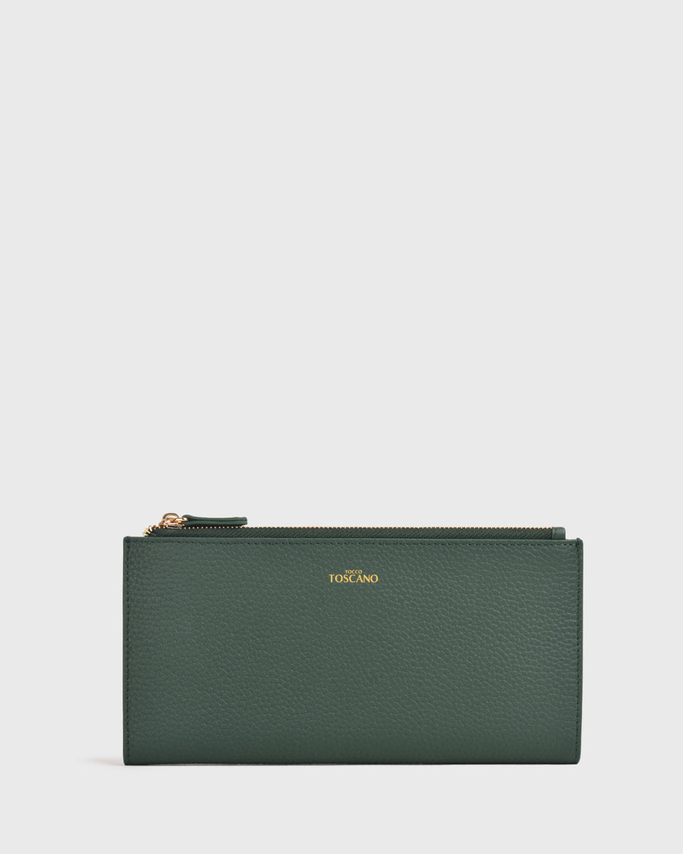 Aimee Long Wallet (Green) - Tocco Toscano