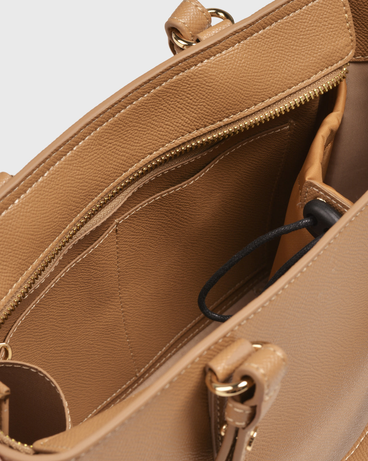 Hanna Top Handle (Brown), Vegan Leather, Interior View 2