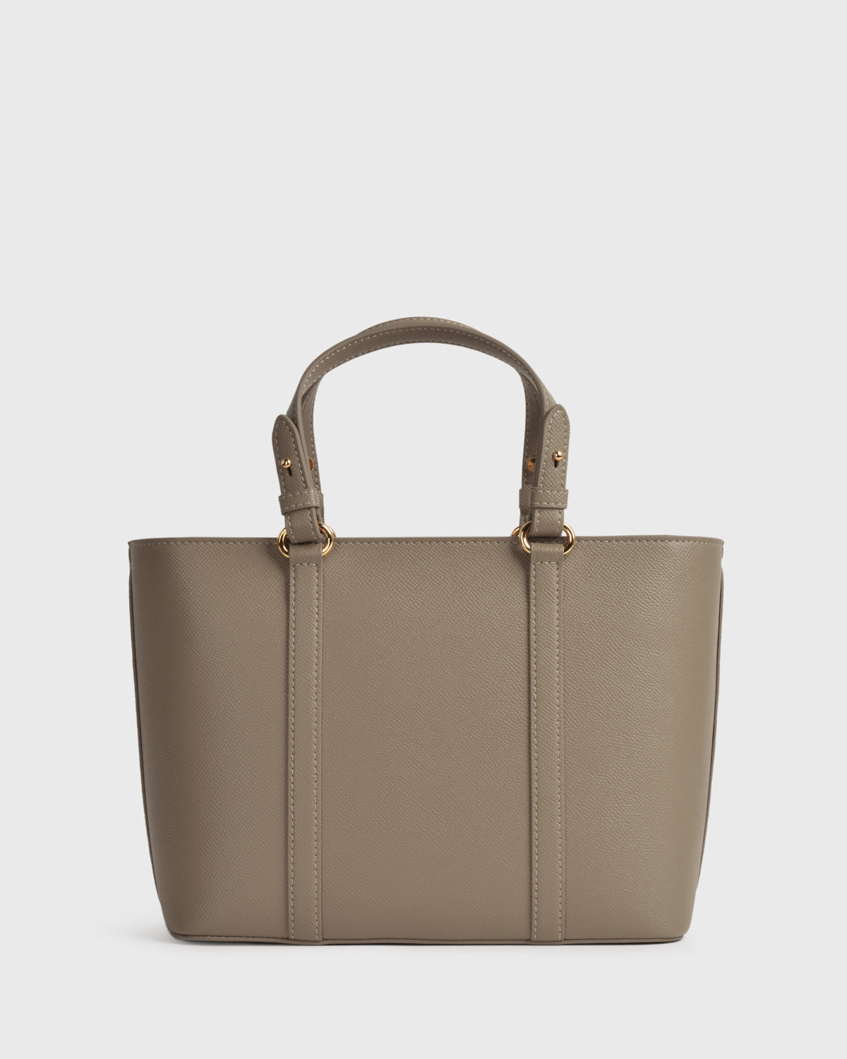 Hanna Top Handle (Grey), Vegan Leather, Side View 2