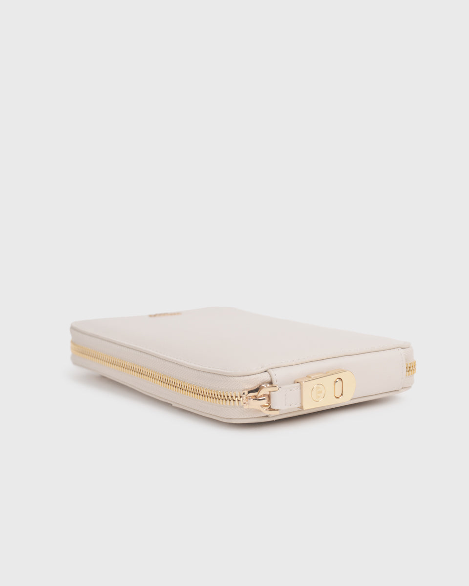 Iduna Mobile Phonebag (Cream), Vegan Leather, Side View