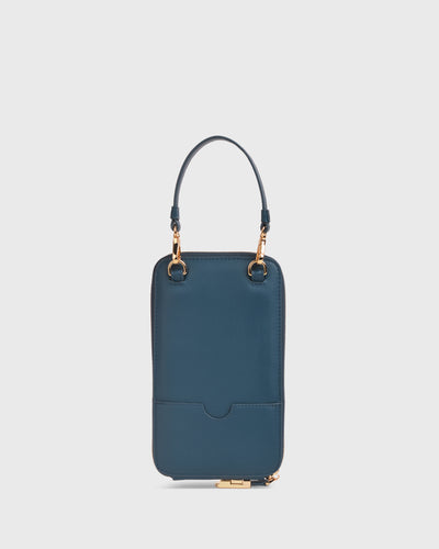 Iduna Mobile Phonebag (Cobalt), Vegan Leather, Back View
