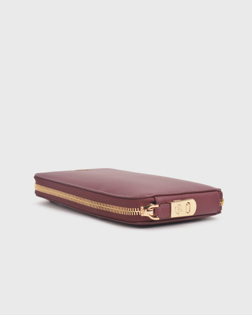 Iduna Mobile Phonebag (Wine), Vegan Leather, Side View