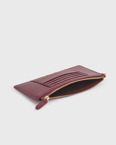Iduna Slim Card Wallet (Wine)